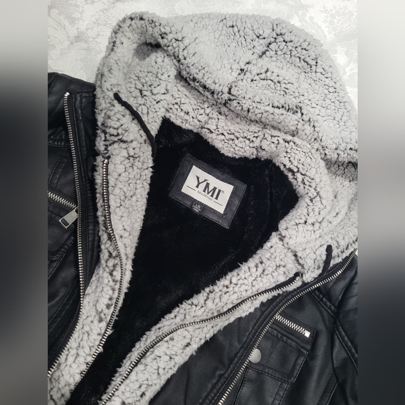 Full Length Puffer Jacket with Detachable Sherpa Hood - Picture 2 of 9